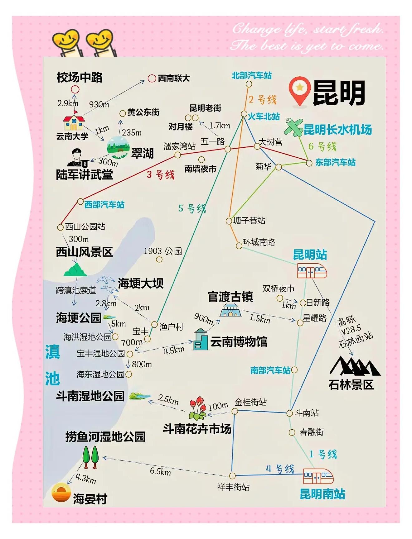 昆明一日游推荐表路线